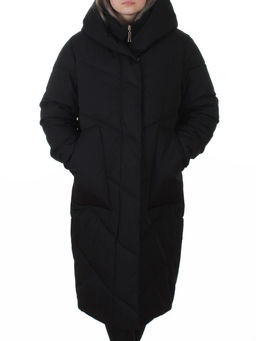 8836 BLACK Пальто зимнее женское (150 гр. холлофайбер)