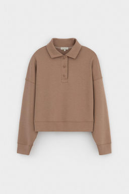 ЕВТ 3282/охра коричневая джемпер-поло жен