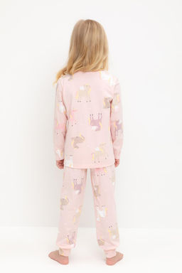 Crockid _ К 1561/бежево-розовый,большие единороги пижама дет  фото 3