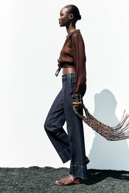 BOOTCUT PINTUCK TROUSERS - Zara фото 9