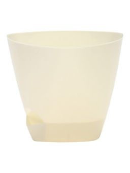 Кашпо с прикорневым поливом 3 л  D-19,3 см, H-16,7 см молочный "Элеганс"