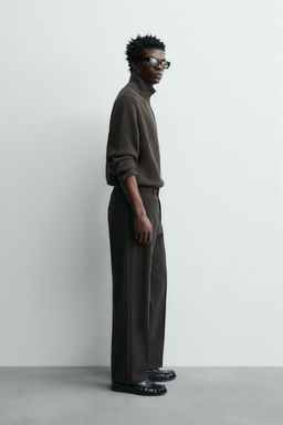 REGULAR FIT FLANNEL TROUSERS - Zara фото 4