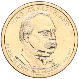 Монета 1 доллар 2012 года (Р) США 24-й президент США Гровер Кливленд
