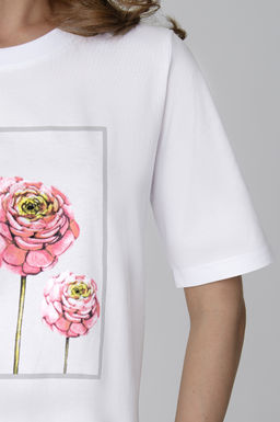 Арт. 31161 Футболка женская 44-50 (4 шт) Цвет:белый