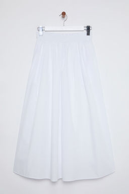 TRENDYOLMILLA Beyaz Klos Maxi Beli Lastikli Dokuma Etek TWOSS25ET00017 фото 17