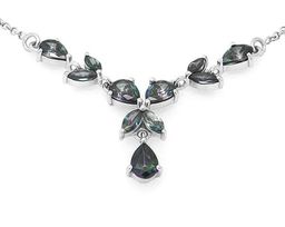 Колье из серебра мистик кварц, Реймс