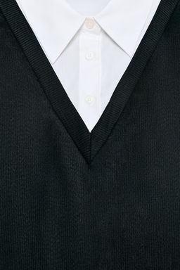 POPLIN COMBINED MINI DRESS - Zara фото 14