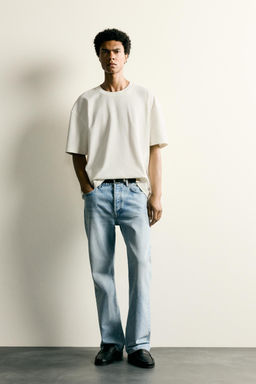 CAMISETA RELAXED FIT COSTURA / Blanco roto