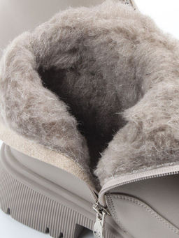 04-PA183-2Z LT. GRAY Ботинки зимние женские (натуральная кожа, 100% шерсть)