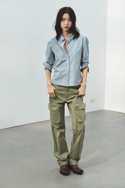 OVERSIZE STRIPED POPLIN SHIRT - Zara фото 18