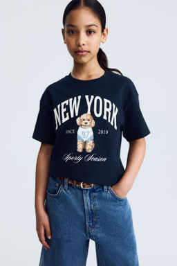 Camiseta estampada de algod?n - H&m фото 6