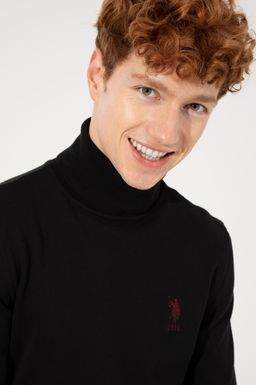 U. S. Polo Assn Мужской черный базовый свитер - U.s. polo assn фото 2