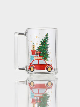Кружка Luminarc Рождество, 320 мл, стекло, прозрачная, рисунок МИКС