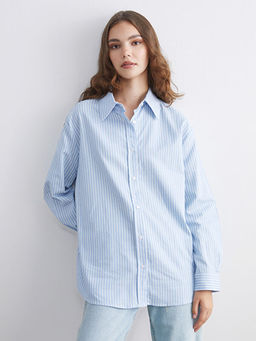 ?izgili Oversize Kad?n G?mlek Tunik