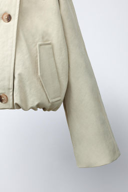TRENCH CORTO BAJO GOMA / Crudo medio - Zara фото 8