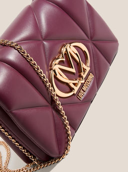 Кросс-боди LOVE MOSCHINO EMBOSSED Q Артикул 4561110, фиолетово-бордовый  фото 2