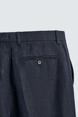 PANTAL?N TRAJE 100% LINO ESPIGA / ?ndigo