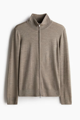 Cardigan de lana merino con cremallera Slim Fit - H&m фото 6