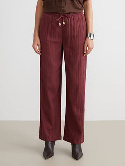 Beli Lastikli Dokulu M?slin Kad?n Pantolon