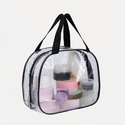 Косметичка на молнии, цвет прозрачный/чёрный - Simaland фото 4