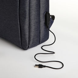 Рюкзак городской на молнии, 2 кармана, с USB, цвет синий - Simaland фото 5