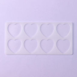 Форма для шоколада Сердечки, силикон, 8 ячеек, 23.5?11.5?0.3 см, прозрачная