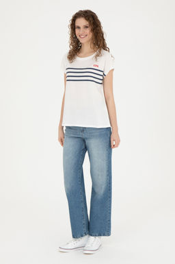 Женская футболка цвета экрю - U.s. polo assn фото 11