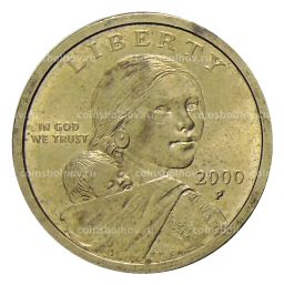 Монета 1 доллар 2000 года P США Сакагавея Парящий Орел