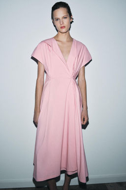 ZW COLLECTION POPLIN DRESS WITH PLEATS - Zara фото 13