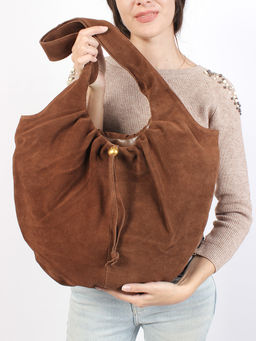 LACCOMA сумка M1018F-1-рыжий натуральная замша полиэстер  фото 7