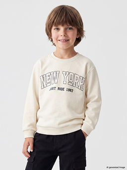 New York Bask?l? Erkek ?ocuk Sweatshirt