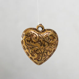 Музыка ветра Сердечки и китайские монеты, пластик, металл, 4 трубки, 70 см