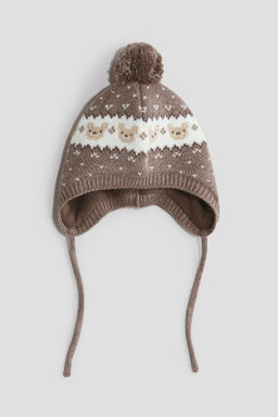 Gorro beanie con orejeras y forro polar
