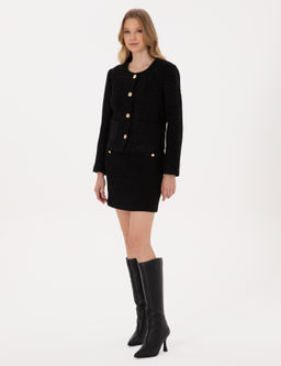 Siyah Crop Top T_vit Ceket - Pierre cardin фото 4