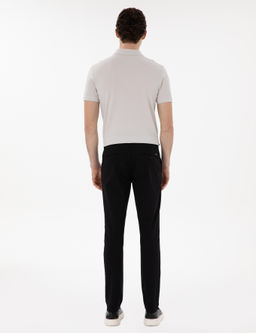 Siyah Slim Fit Kanvas Pantolon