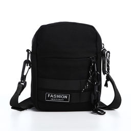 Сумка молодёжная на молнии, 1 наружный карман, цвет чёрный - Simaland фото 2