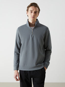 Dik Yaka Erkek Sweatshirt