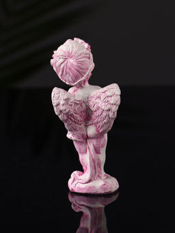 Фигурка гипс Ангел с сердцем, 8.5?3.5 см, розовый