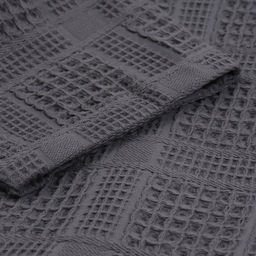 Халат вафельный мужской SL HOME: Chess «Гри Сандре», размер M, хлопок 100%, тёмно-серый