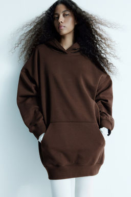 Vestido de algodon con capucha