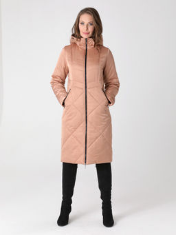 24305 Пальто дем. т.персиковый - Dizzyway фото 2