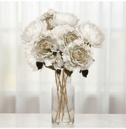 Букет Пионов 9шт "FLOWERS GLAMOUR" 60см белые