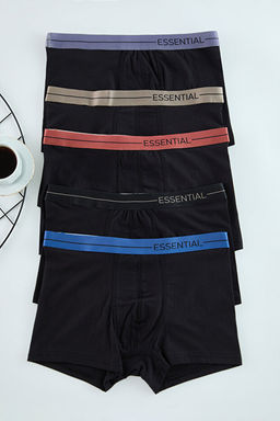Siyah 5li Desenli/D_z Paketli Boxer TMNAW25BX00006