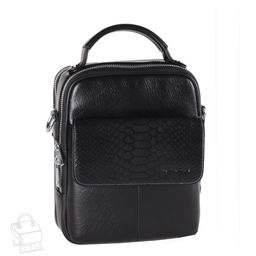 Сумка мужская кожаная 3082H black Heanbag  в Новосибирске