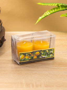 Свечи в стакане DAZZLE CANDLE 70 г, набор 2 шт., лимон