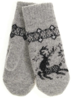 Варежки женские "Олень и узор" КРУГ 3459-3