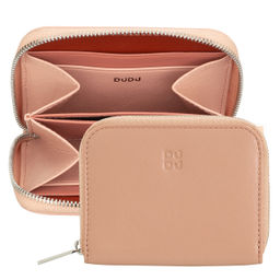 Итальянский кожаный кошелек для карт DuDu серии Hokkaido | пудровый