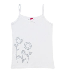 CAJ 2298 Майка для девочки, белые