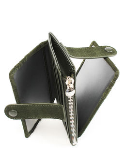 LACCOMA кредитница LA-6525-Z-темно-зеленый натуральная замша фото 6