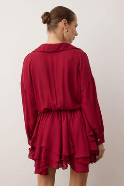 Siyah Etegi Volan Detayl? Boho Dokuma Sifon Elbise TWOAW26EL00310 - Trendyolmilla фото 9